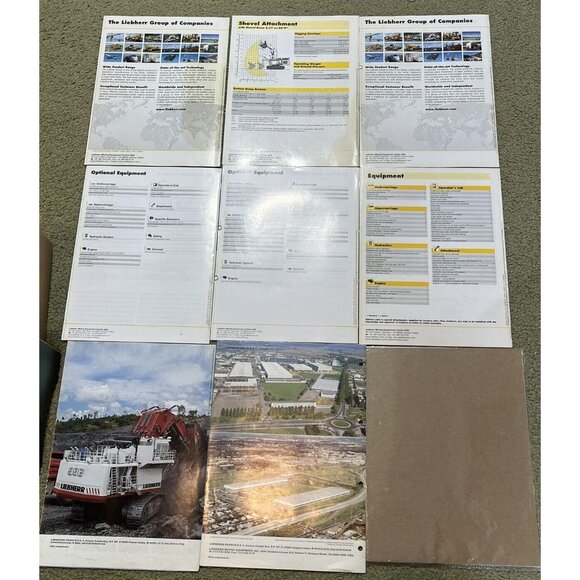 9 Liebherr Mining Sales Brochure Lot  All Excavator Lot Germany 9350, 9150, 9250 - Picture 4 of 4